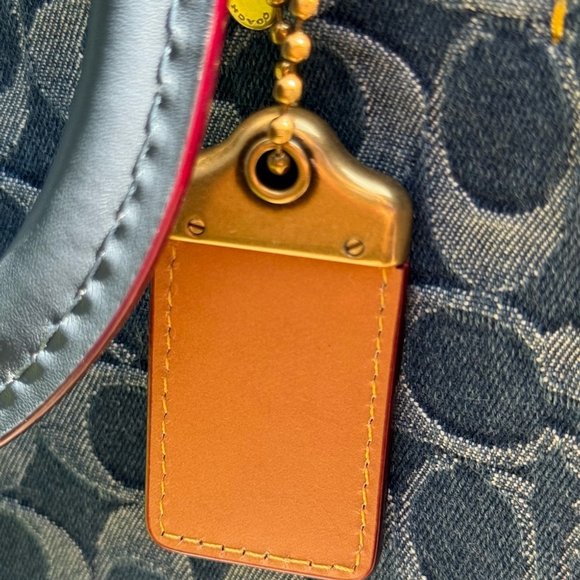 Coach Rogue 25 Signature Denim Satchel Crossbody Bag NWOT - Picture 15 of 16